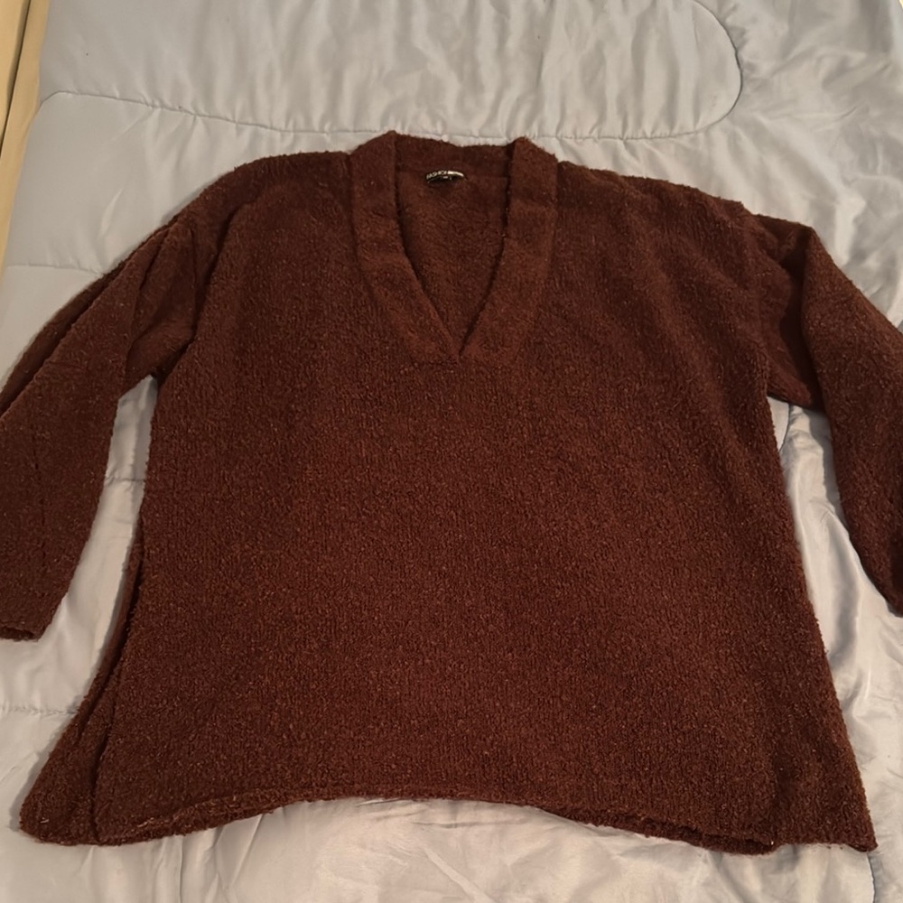 Cozy Brown V-Neck Sweater